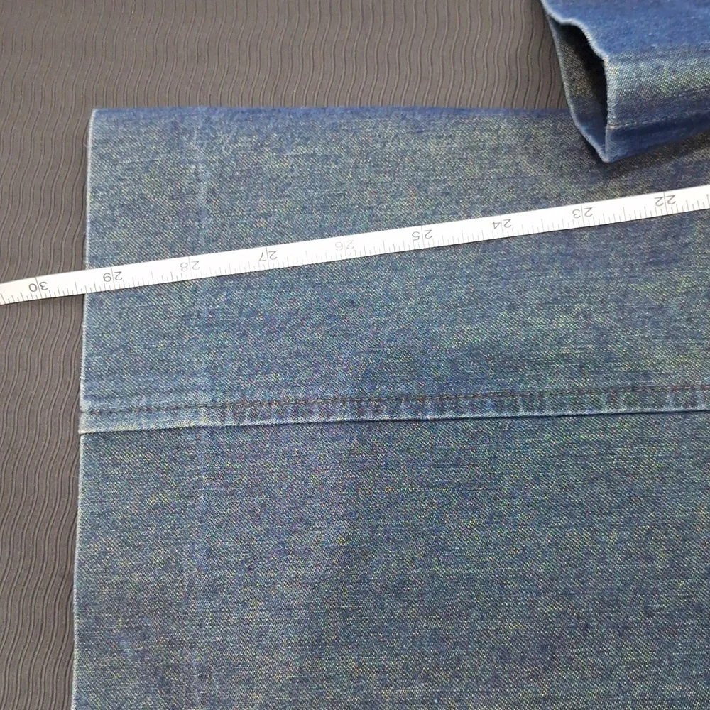 BANANA REPUBLIC Y2K Vintage Metallic Bell Bottom Flare Jeans No Front Wa… - Picture 9 of 9